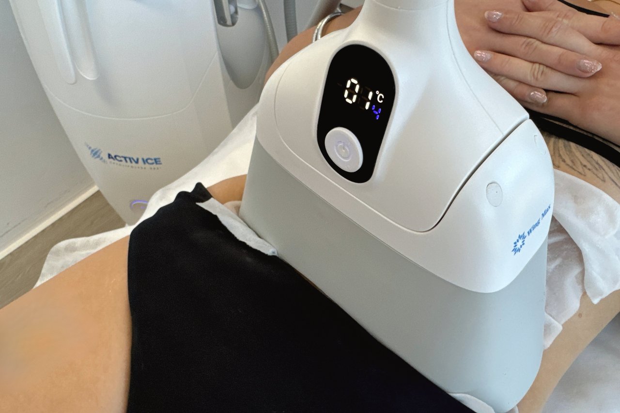 Soin cryolipolyse cuisses avec Activ Ice 360° — vue du capteur de température